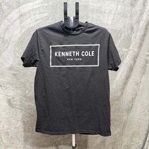 Kenneth‎ Cole New York Mens Black Cotton Blend T Shirt Size Large Graphic Tee